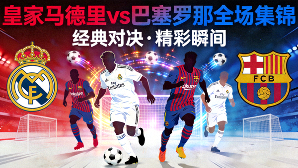 皇家马德里对阵巴塞罗那全场集锦封面图